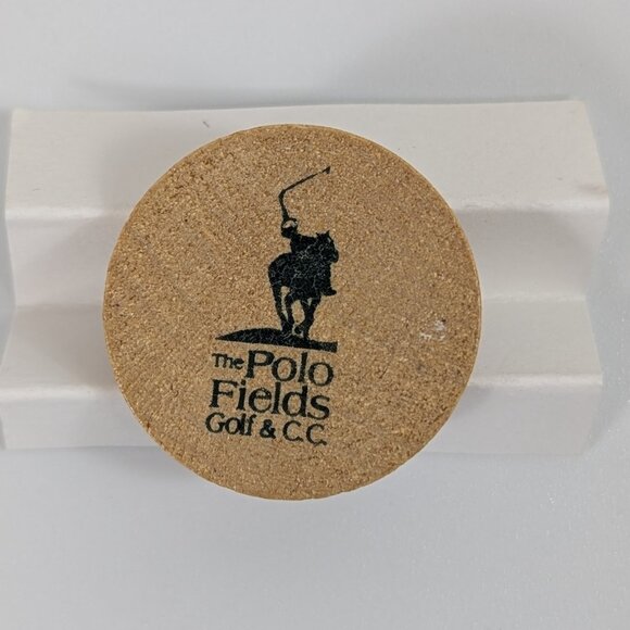 The Polo Fields Golf & Country Club Ann Arbor Michigan Wooden Golf Ball Marker - Picture 1 of 3